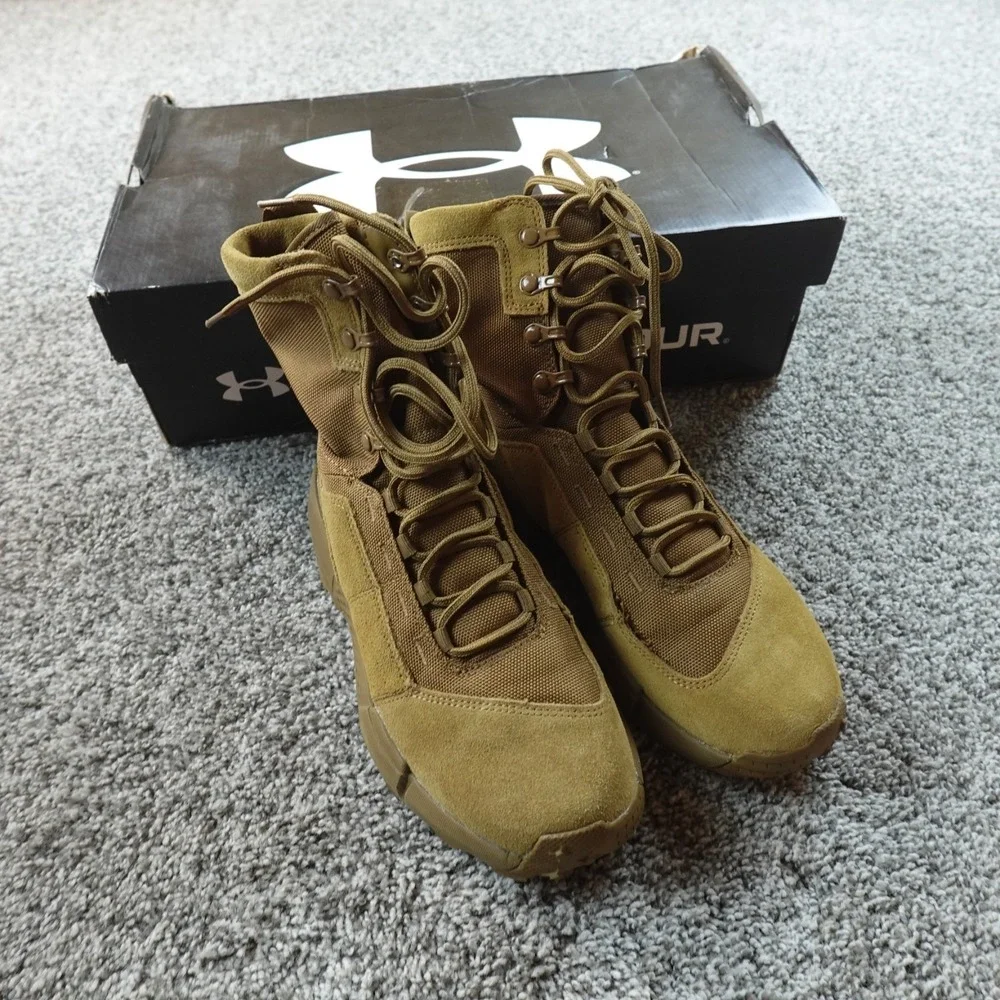 NEW Under Armour Boots Mens 6.5 Coyote Brown Tan UA Charged Loadout 8
